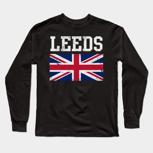 Leeds United Kingdom Union Jack England Long Sleeve T-Shirt by E